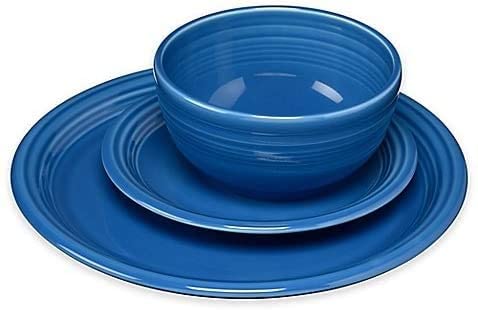 fiesta 3 pieces classic place setting. meadow is oven and microwave safe.