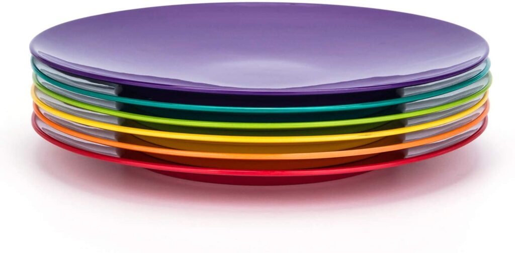 Melamine multicolour plates