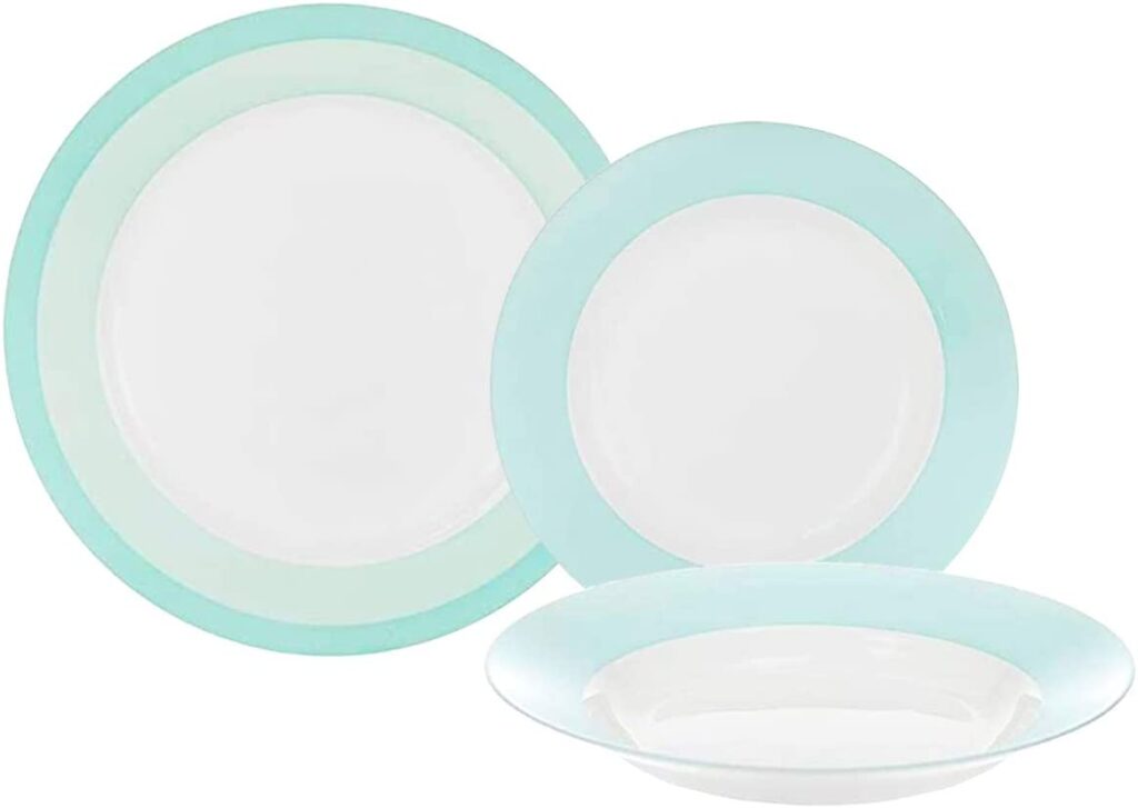 Tempered break-resistant dinnerware set