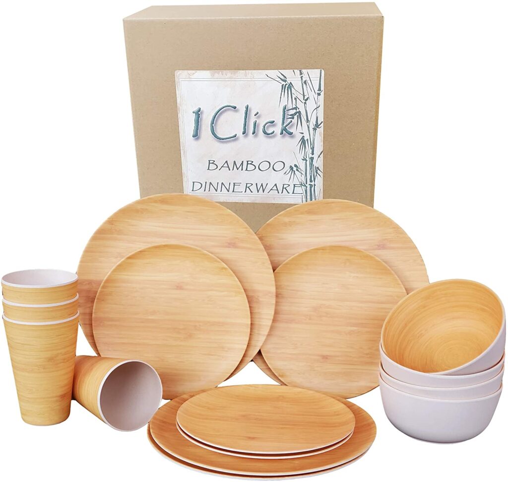Bamboo dinnerware set