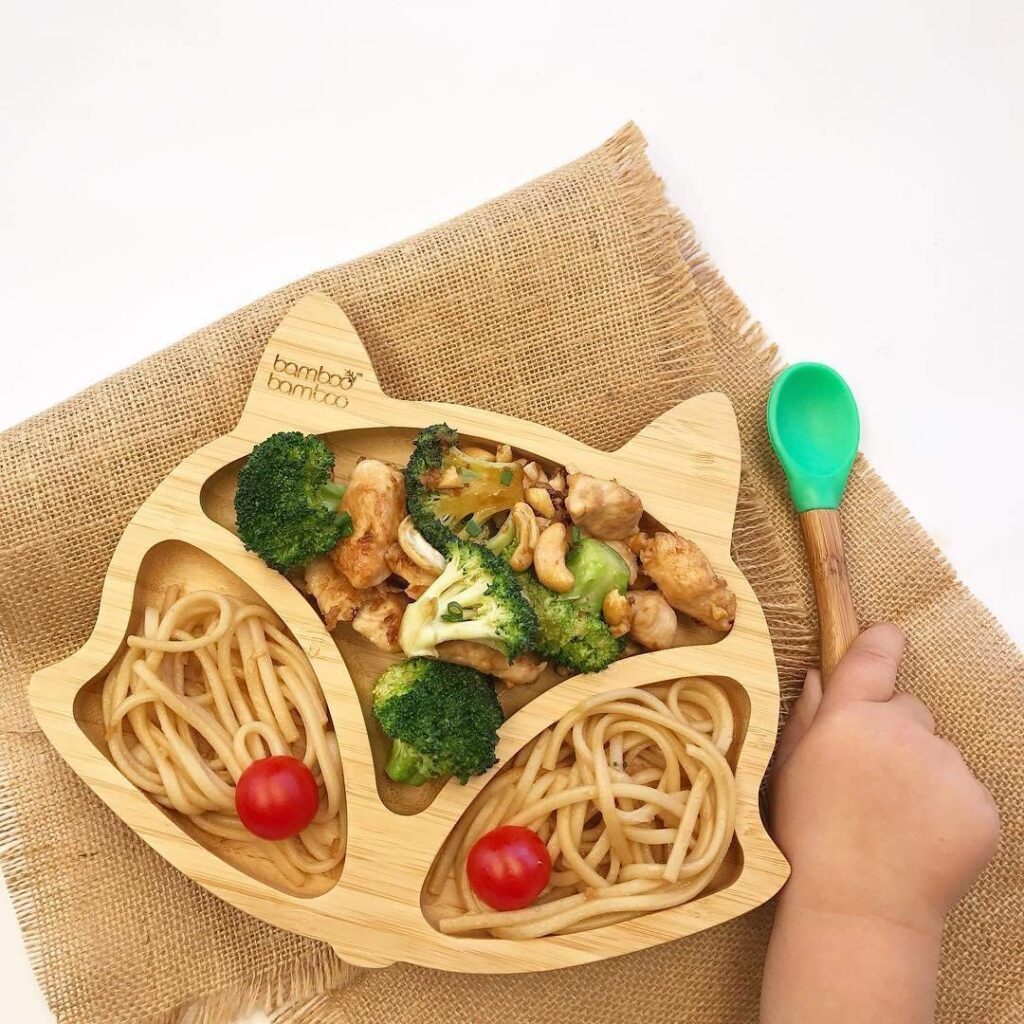 Bamboo safe babies plate