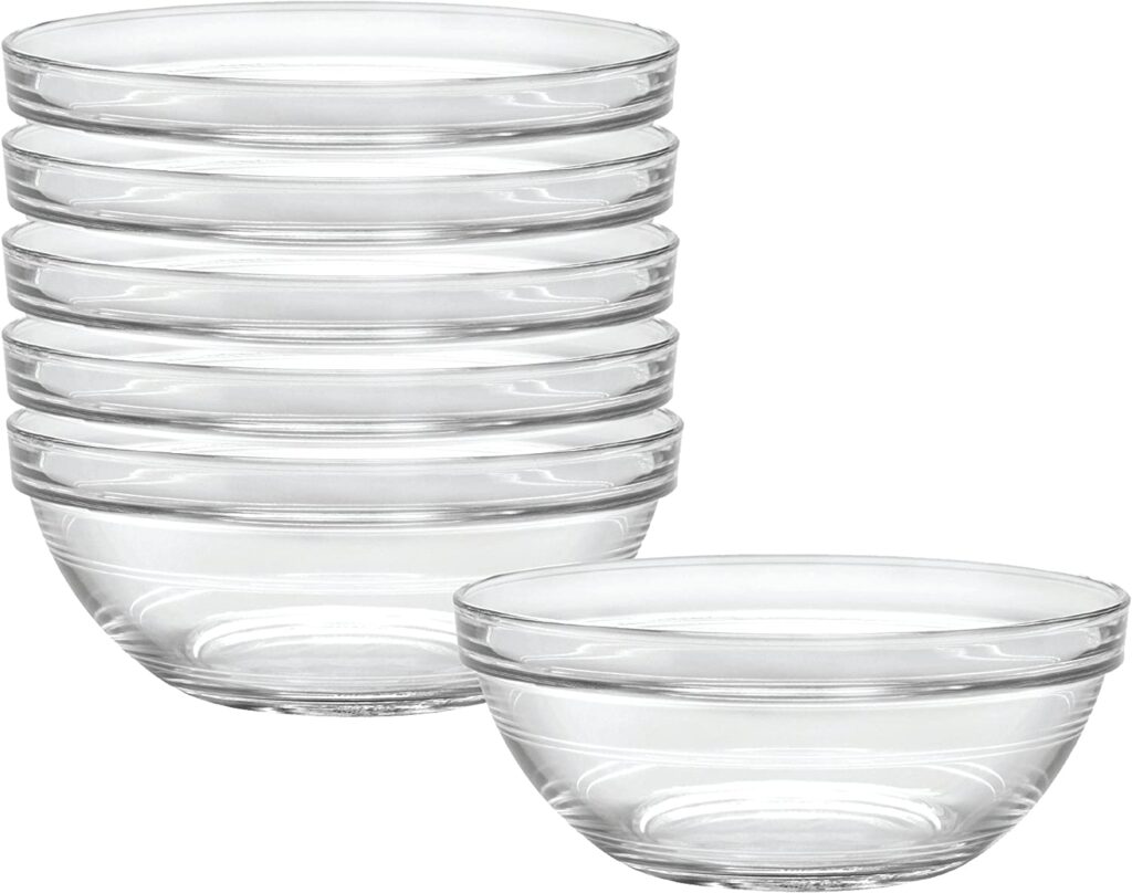 Duralex Stackable Clear Bowls set