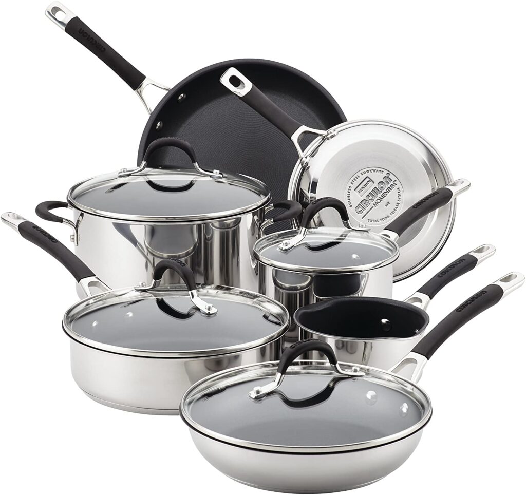 Circulon stainless steel cookware