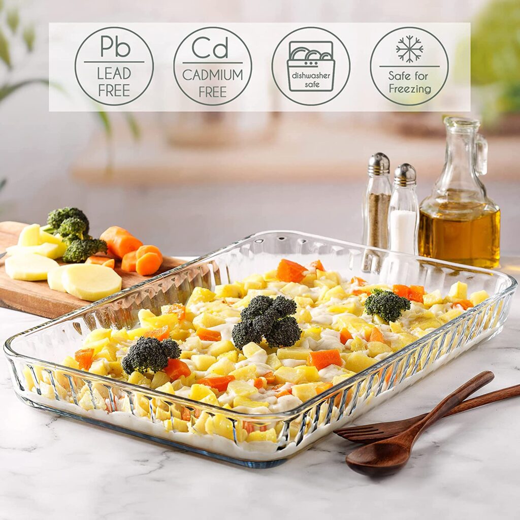 Borosilicate Lead glass baking dish