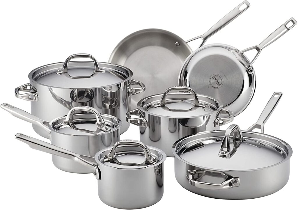 Anolon stainless steel induction-compatible cookware