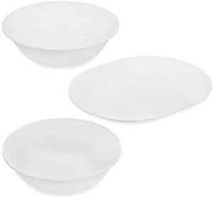 Corelle white 3 piece Lead and cadmium- free completer set