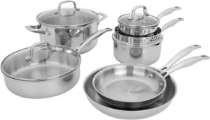 Henckels clad stainless steel cookware set