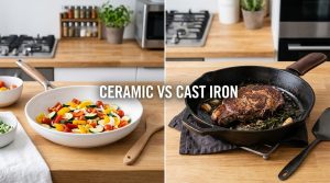 ceramic vs cast iron cookware