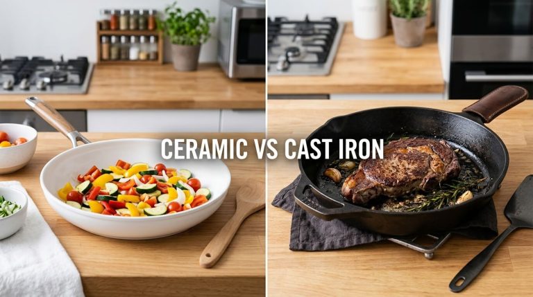 ceramic vs cast iron cookware