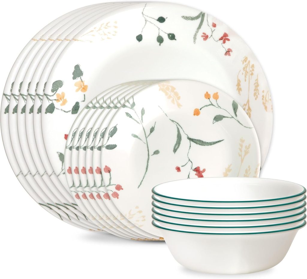 Corelle wildflower pattern dinnerware sets