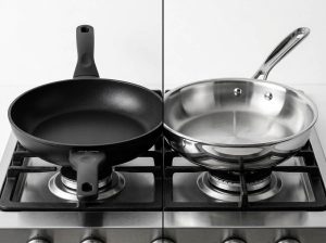 non stick vs stainless steel cookware