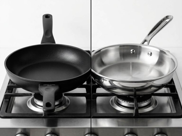 non stick vs stainless steel cookware