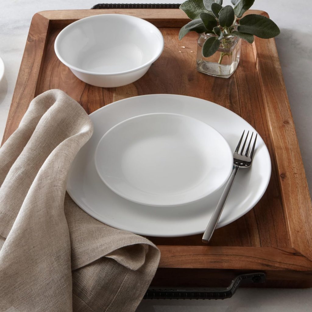 Plain white Corelle Plates and Bowls Lead Free