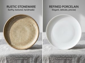 Stoneware vs Porcelain dinnerware