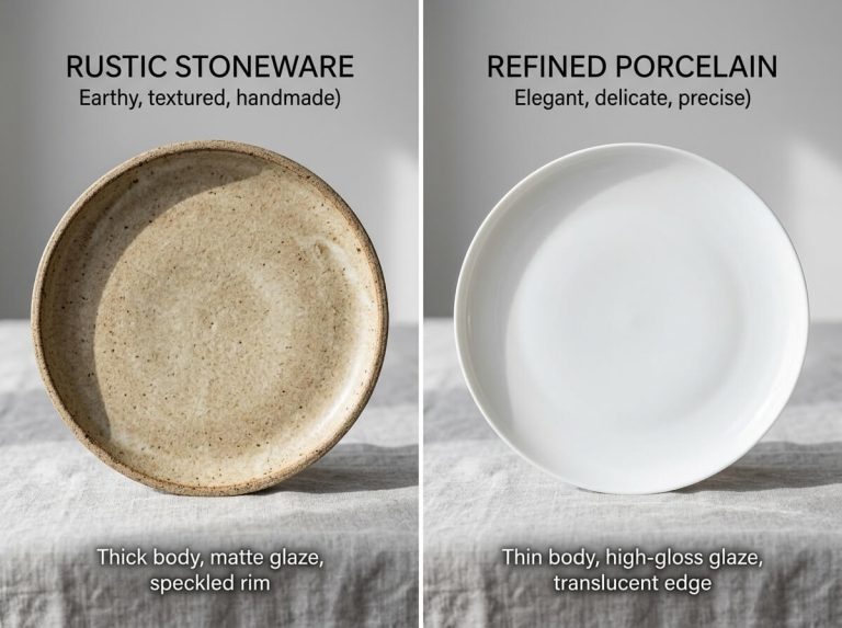 Stoneware vs Porcelain dinnerware