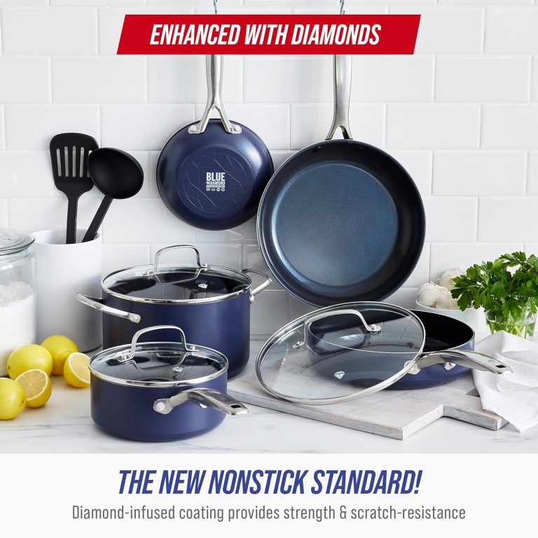 Diamond infused ceramic coating PFAS FREE Cookware set