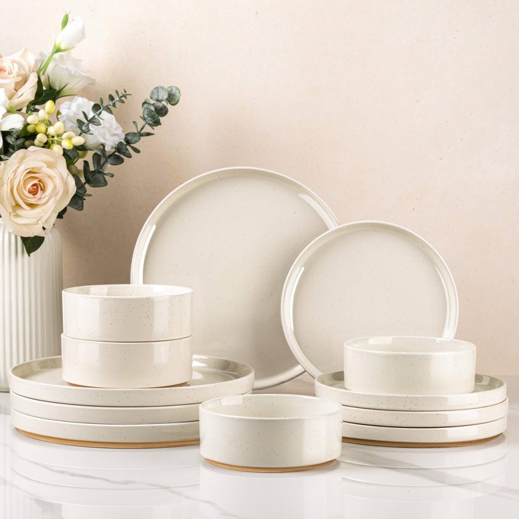 Lead free stoneware dinnerware set