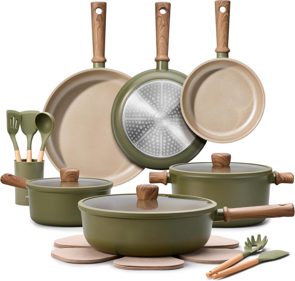 Aluminum healthy non-stick ceramic coated pots and pans