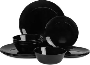 Opalware glass plates and bowls