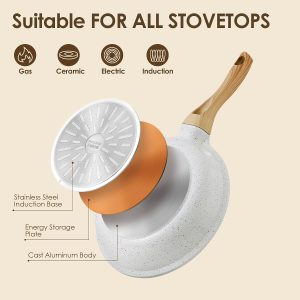 aluminum ceramic non stick coated healthy cookware